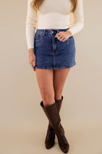 Denim Mini Skirt- Women's Rhinestone Star Mini Skirt- 2000s Style Outfits