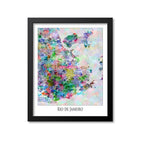 Rio de Janeiro Map Art Print, Brazil