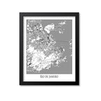 Rio de Janeiro Map Art Print, Brazil