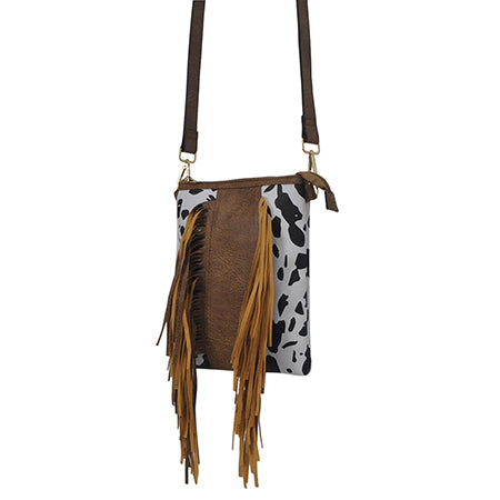 !SALE! Black Cow NGIL Faux Leather Fringe Crossbody