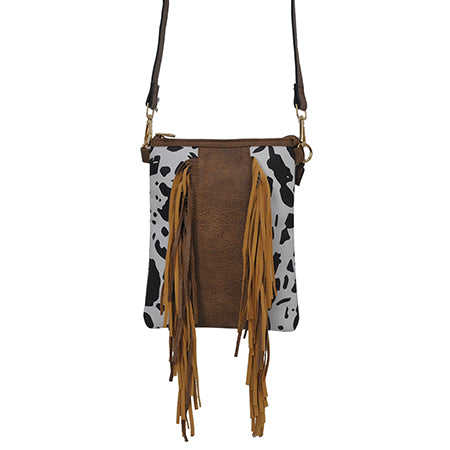 !SALE! Black Cow NGIL Faux Leather Fringe Crossbody