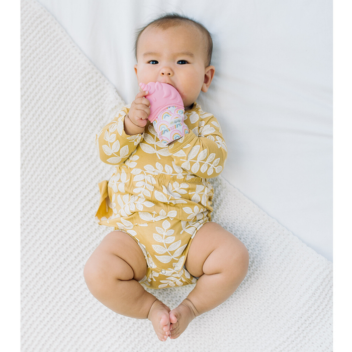 Silicone Teething Mitts: Bow