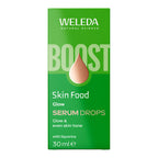 Weleda Skin Food Serum Drops packaging on a white background.