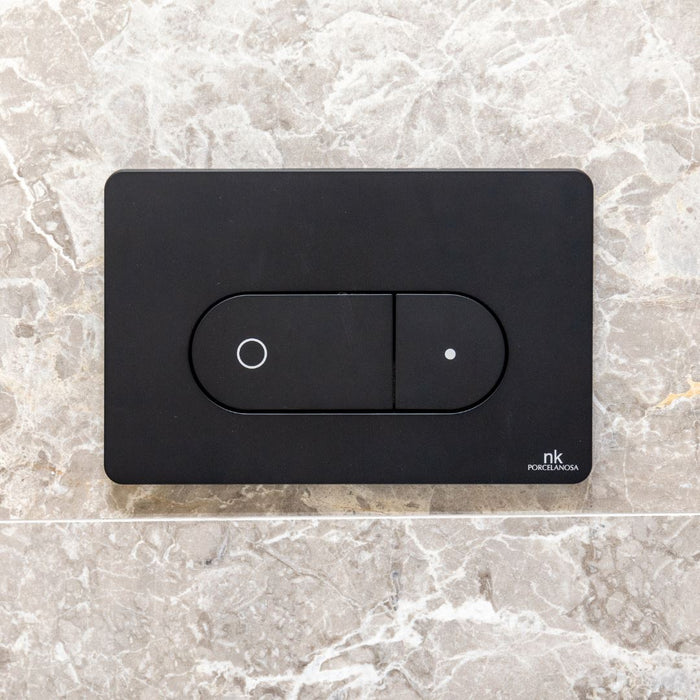 SMARTLINE Double Oval Flush Plate - Matt Black Plumbing Products Noken by Porcelanosa