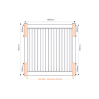 Oxworks Southampton PVC Gate - PVC - 1800mm x 1800mm - Image 2