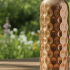 Special Edition Diamond-Cut Honeycomb Copper Water Bottle | Textured Anti-Slip Grip [ Preorder ]