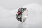 vkngjewelry Ring Sterling Silver Viking Ornament Ring Handcrafted Knotwork Jewelry