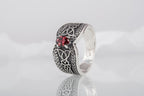 vkngjewelry Ring Sterling Silver Viking Ornament Ring Handcrafted Knotwork Jewelry