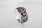 vkngjewelry Ring Sterling Silver Viking Ornament Ring Handcrafted Knotwork Jewelry