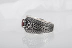 vkngjewelry Ring Sterling Silver Viking Ornament Ring Handcrafted Knotwork Jewelry