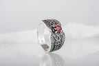 vkngjewelry Ring Sterling Silver Viking Ornament Ring Handcrafted Knotwork Jewelry