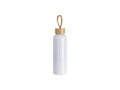 Sublimation Blanks 20oz/600ml Aluminum Water Bottle w/ Bamboo Lid (White)