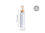 Sublimation Blanks 20oz/600ml Aluminum Water Bottle w/ Bamboo Lid (White)