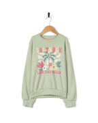 Sun Daze Kids Sweatshirt in Light Green