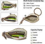 Tan NGIL Textured Fashion Faux Leather Mini Purse With Fringe Tassel