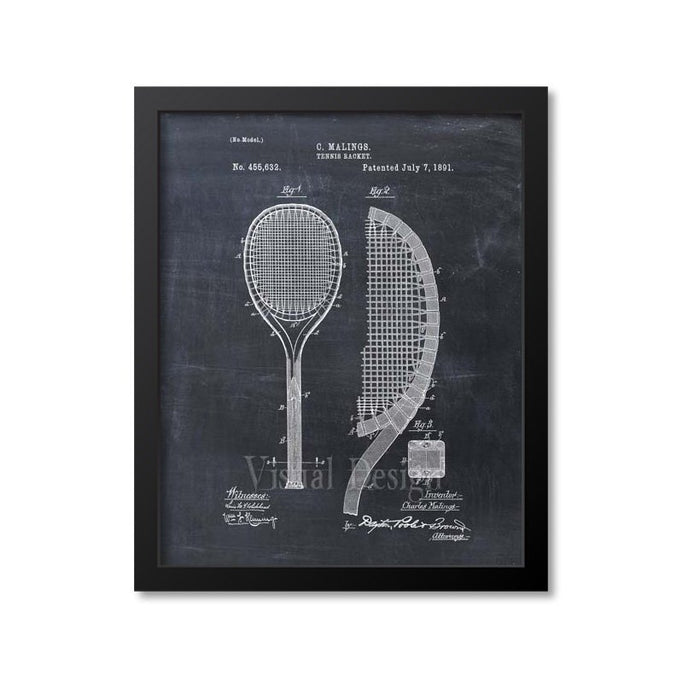 Tennis Racket Patent Print
