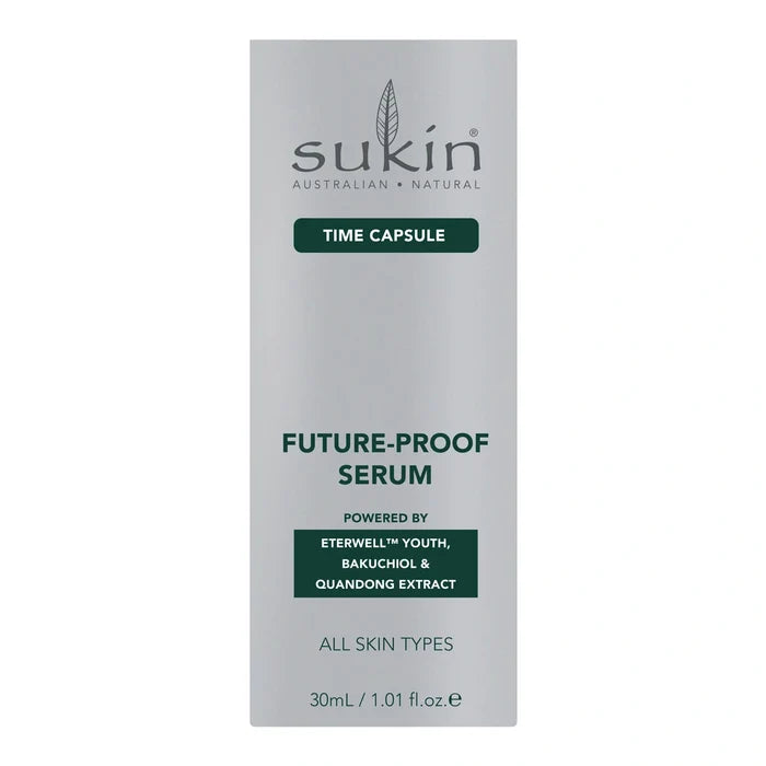 Sukin Time Capsule Future-Proof Serum packaging on a white background
