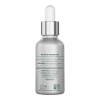 Back of Sukin serum dropper bottle with application instructions, precautions and product benefits.