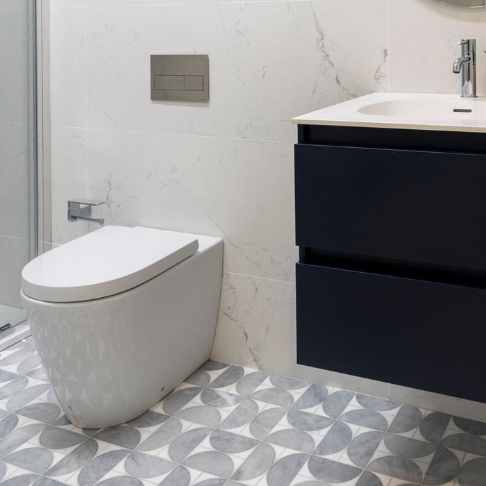 TONO Double Flush Plate - Brushed Stainless Steel Plumbing Products Noken by Porcelanosa