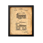 Lincoln Logs Patent Print