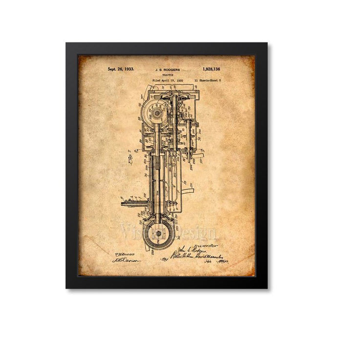 Massey Harris Tractor Patent Print