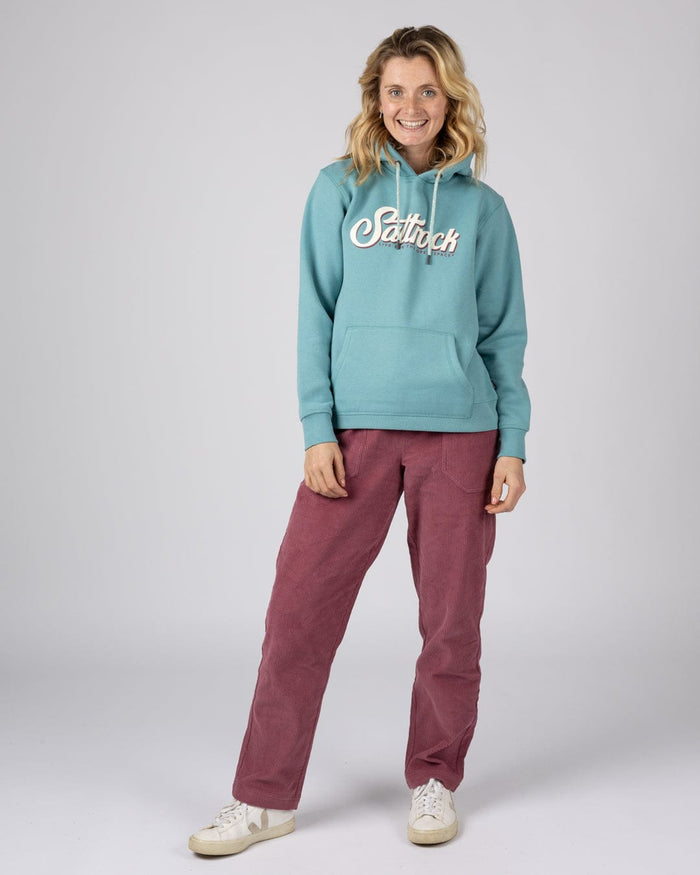 Trader Triple Womens Pop Hoodie in Blue