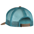color:SADDLE/GULF TEAL TRAIL||view:SKU Image Back||gender:Unisex||seo:Trail Trucker Hat