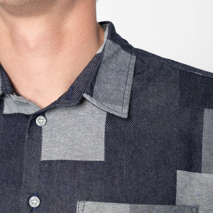 True Shirt - Jacquard Denim - Indigo by Naked & Famous Denim