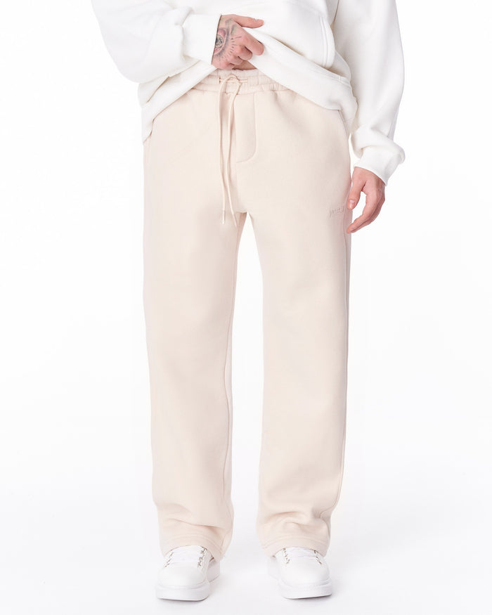 Unyieldingness Oversized Baggy Cream Sweatpants (4)