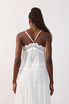 V Neck Lace Adjustable Straps Blouse_6