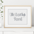 Victoria Blackwork Font Blackwork Font by Peppermint Purple