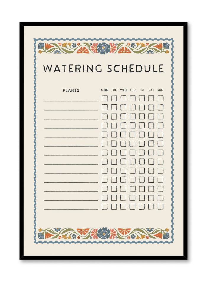 Watering Chart with a Purpose, Planner