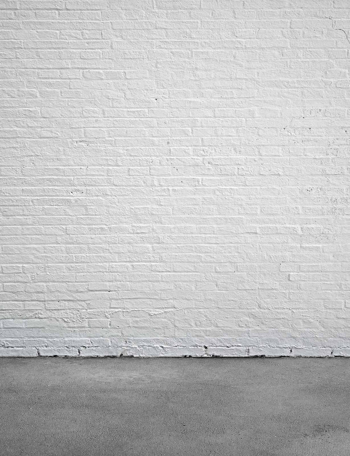 White Stucco Brick Wall With Cement Floor Backdrop For Photo Studio Shopbackdrop
