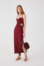 Wine Bossa Cut-Out Maxi Dress_2