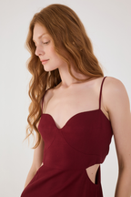 Wine Bossa Cut-Out Maxi Dress_5