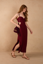 Wine Bossa Cut-Out Maxi Dress_1