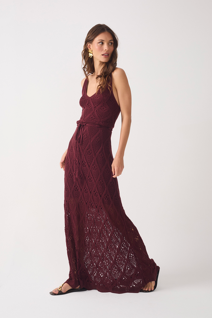 Wine Ties Sleeveless Tricot Maxi Dress_3