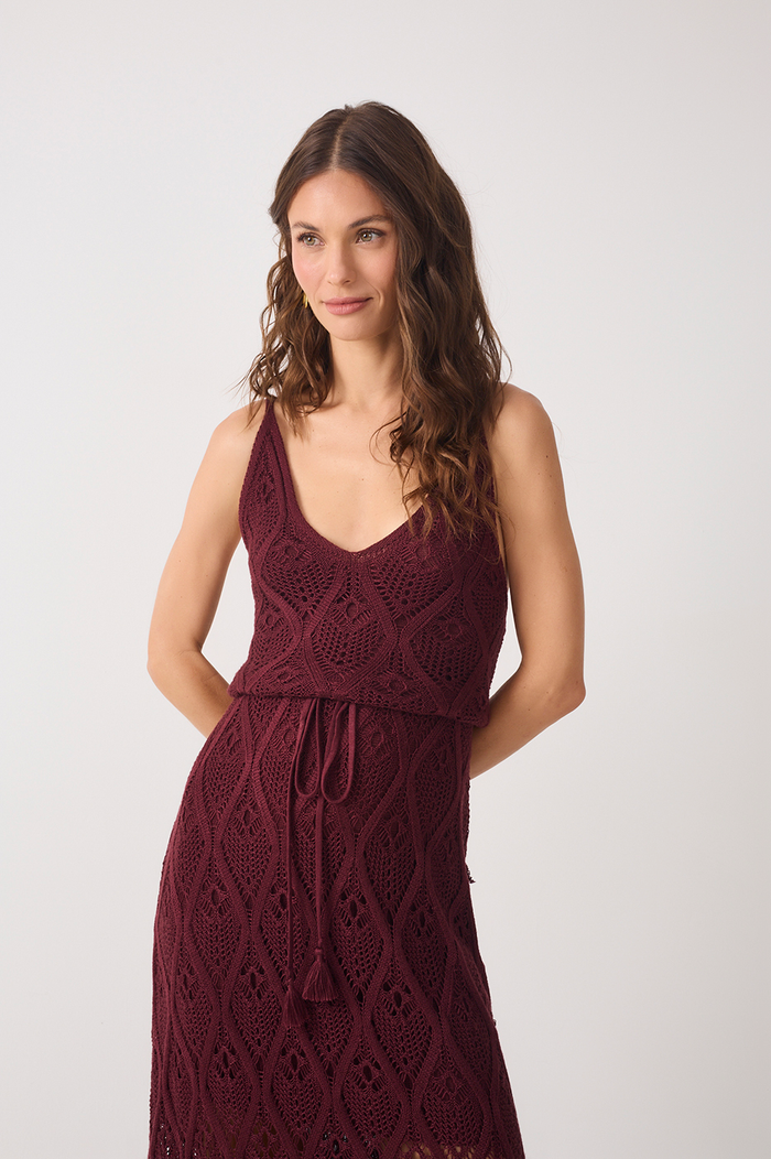 Wine Ties Sleeveless Tricot Maxi Dress_4