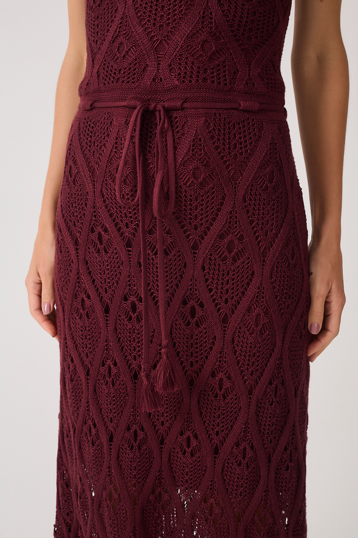 Wine Ties Sleeveless Tricot Maxi Dress_5