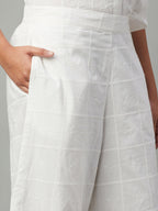 Women's 100% Cotton Cropped Culottes White