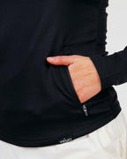 Women's Black Cursive Quarterzip
