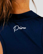 Women's Navy Cursive Sleeveless Polo