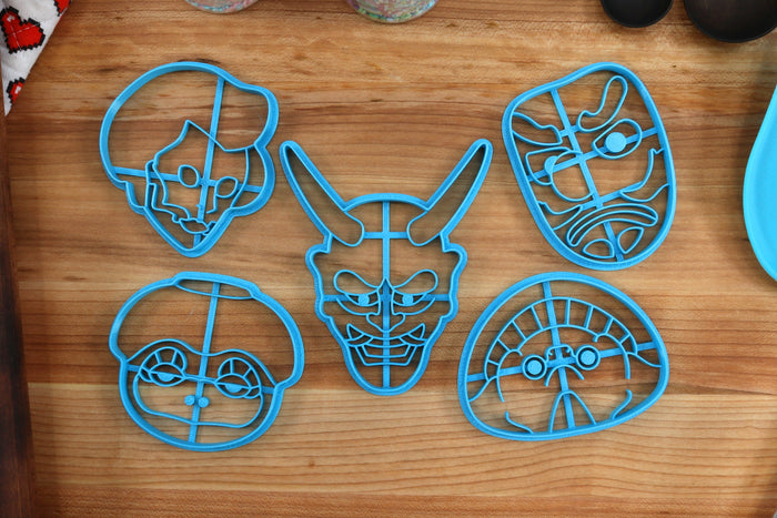 Yokai Cookie Cutters - Kappa, Oni, Tengu, Tanuki, Kuchisake Ona - 100 Demon Night Parade