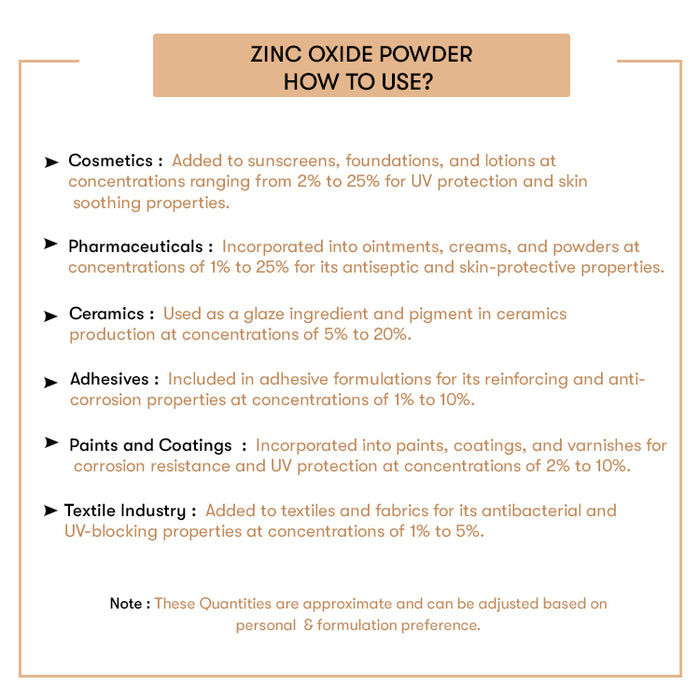 How to Use Zinc Oxide Powder